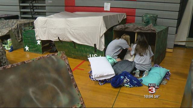 Catholic High students 'Sleep in a Box' to help homeless veterans
